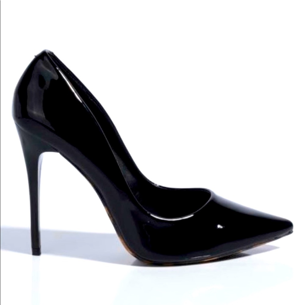 Azalea Wang Here To Stay Black Patent Pumps